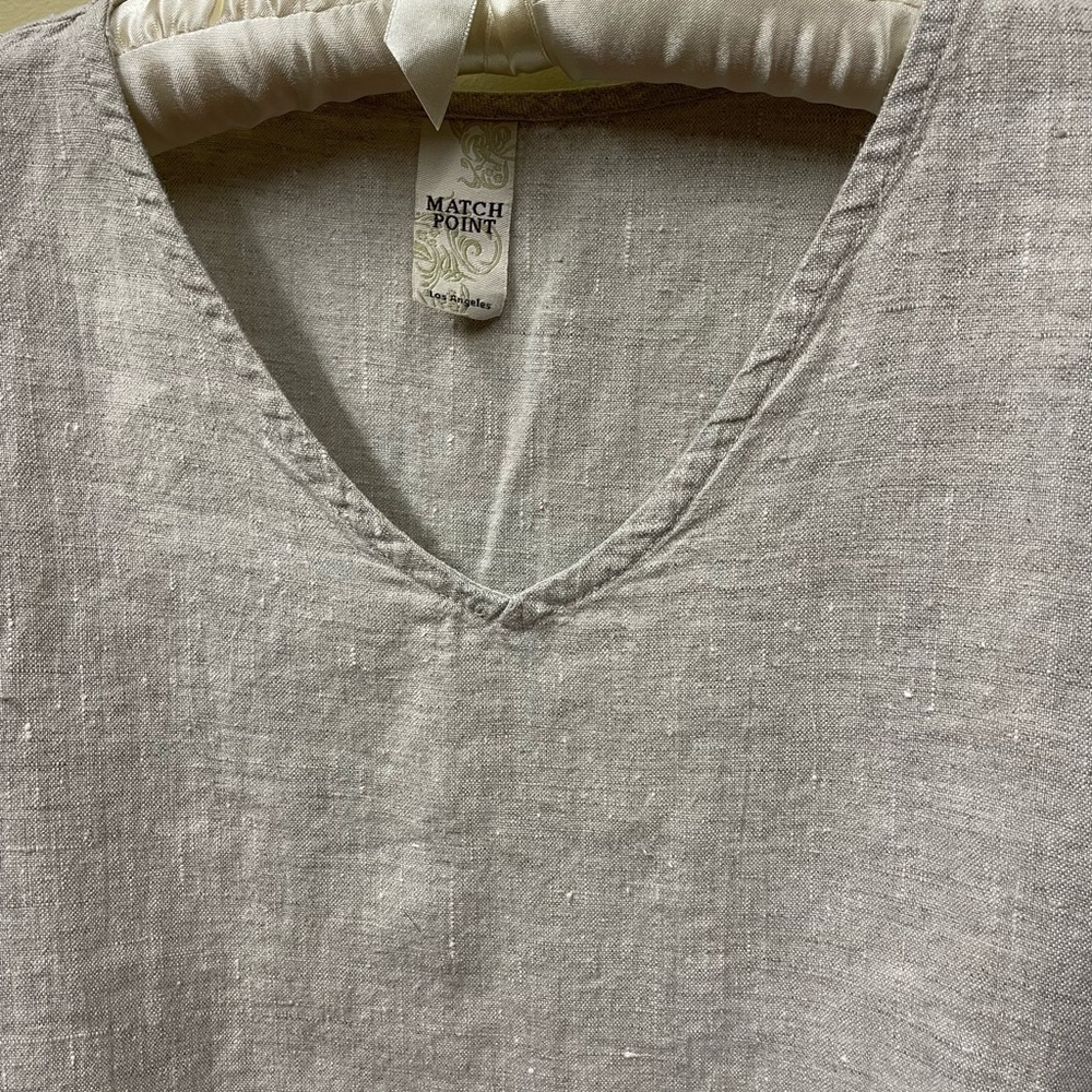 Match Point 100% Linen Top - Picture 3 of 10